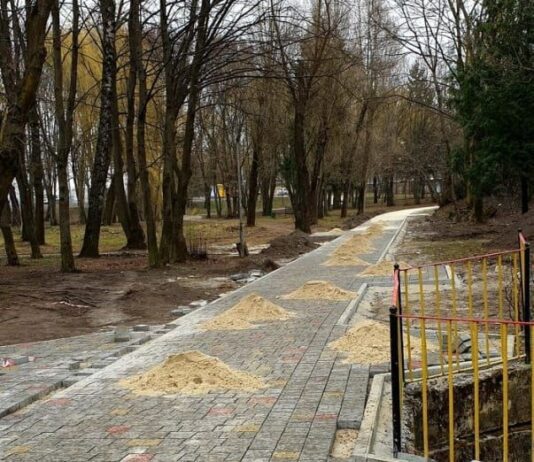 В Тернополе начали капитальный ремонт парка «Топильче»